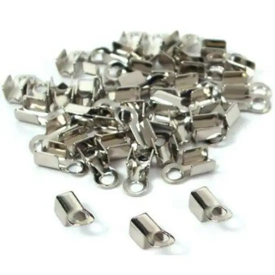 40 Cord Ends Leather Bead Necklace Connector Clasps {1}