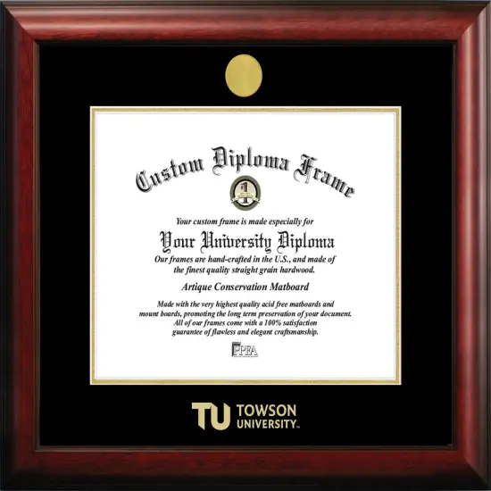 Towson University 14w x 11h Gold Embossed Diploma Frame {1}