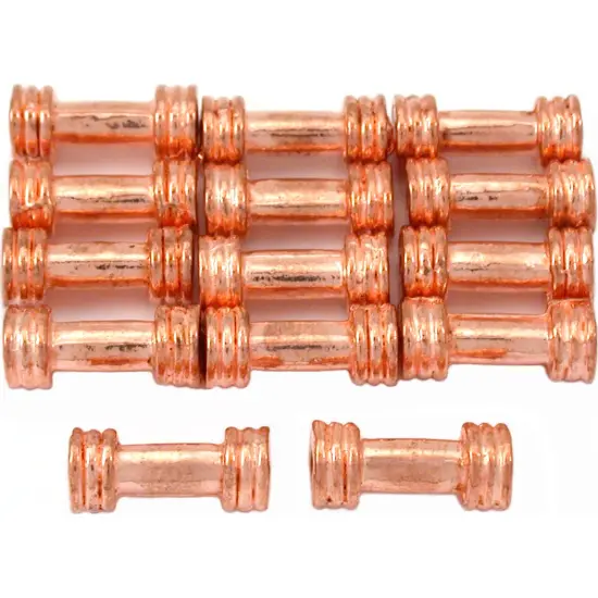 15g Bali Tube Bead Copper Plated Jewelry 12mm Approx 15 {1}