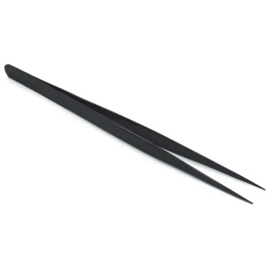 Economy Diamond Tweezers, Black Matte, Fine Point | TWZ-703.70 {1}