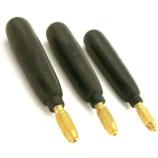 3 Black File Rasp Handles Jewelers Bead Reamer Tool 5" {1}