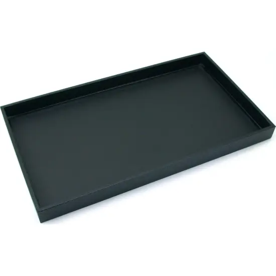 White Ring Jewelry Display Case Box Black Tray Showcase {3}