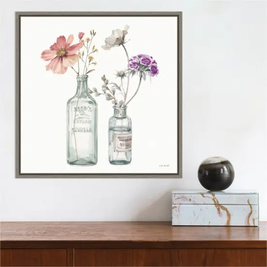 A Country Weekend X v2 with Purple by Lisa Audit Canvas Wall Art Print Framed Grey {4}