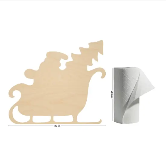 Wood Sleigh Cutout,, Multiple Sizes Available, Unfinished Christmas Sleigh for DIY Decor | Woodpeckers {4}