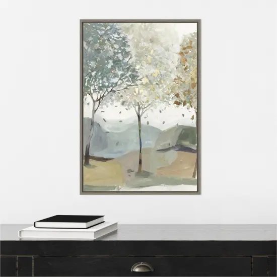 Breezy Landscape Trees III by Allison Pearce Canvas Wall Art Print Framed {6}