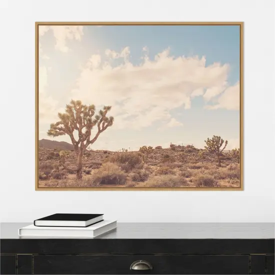 Sunshine and Joshua Trees by Myan Soffia Canvas Art Framed {6}