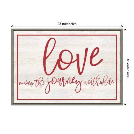 Valentines Sentiment Journey by Tara Reed Canvas Art Framed {1}