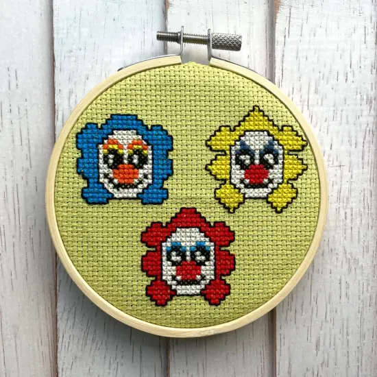 Carnival Clowns Counted Cross Stitch Kit {1}