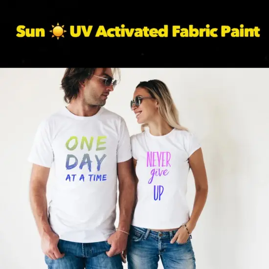 Color Changing Sun UV Activated Photochromic Fabric Paint DIY Color Changing Shoes TShirts White-blue {6}