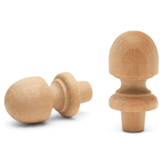 Small Wood Finials, 1-1/2 inch for Crafting & DIY Dcor |Woodpeckers {1}