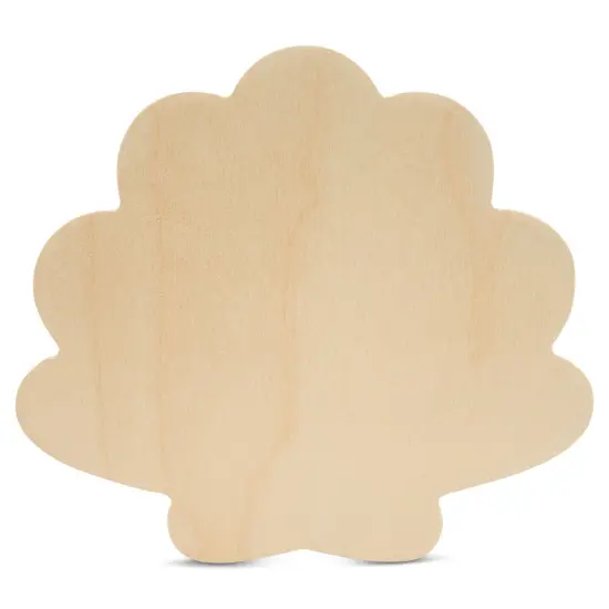 Unfinished Wooden Seashell Cutout, 12", for Summer Decor & Crafts | Woodpeckers {1}