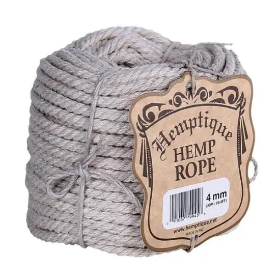 Hemptique Hemp Craft Rope Coils Eco Friendly Sustainable Naturally Grown Jewelry Bracelet Making Paper Crafting Scrapbooking Bookbinding Mixed Media Crocheting Macrame Seasonal Holiday Gift Wrapping Outdoor Gardening {1}