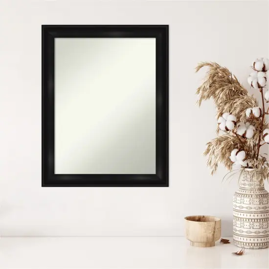 Amanti Art Non-Beveled Wall Mirror, Grand Black Narrow Frame {5}