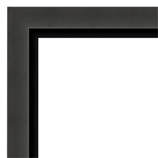 Amanti Art Non-Beveled Wall Mirror, Tuxedo Black Frame {3}
