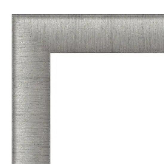 Amanti Art Non-Beveled Wall Mirror, Elegant Brushed Bronze Frame Elegant Brushed Pewter {3}