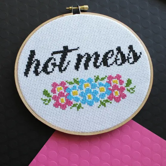 Hot Mess Counted Cross Stitch DIY KIT Intermediate {4}