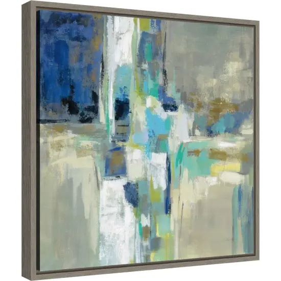 Spring Water by Silvia Vassileva 16-in. W x 16-in. H. Canvas Wall Art Print Framed in Grey {2}