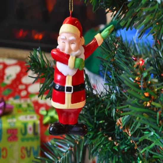 Funny Dabbing Santa&trade; Christmas Ornament {5}