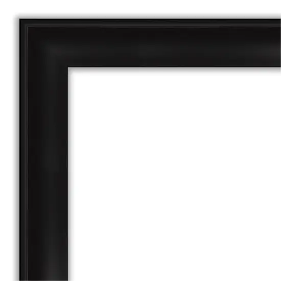 Petite Bevel Wall Mirror, Grand Black Narrow Frame {3}