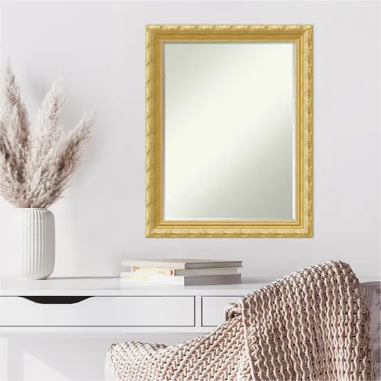 Petite Bevel Wood Wall Mirror, Versailles Gold Frame {6}
