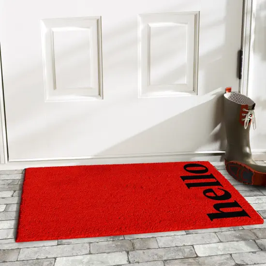 Vetical Hello Doormat Black/natural {7}