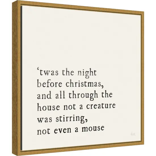 Simple Christmas I Cream by Laura Marshall Canvas Wall Art Print Framed {1}