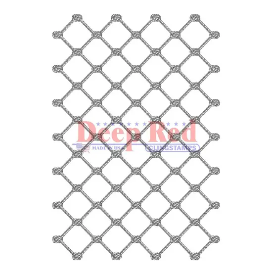 Deep Red Stamps Fishing Net Rubber Stamps 3 x 4inches {1}