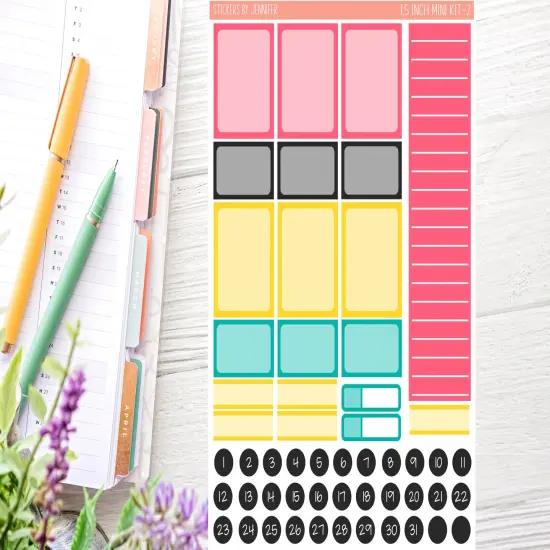 Birthday Planner Sticker Kit (for 7x9 vertical planners) {4}