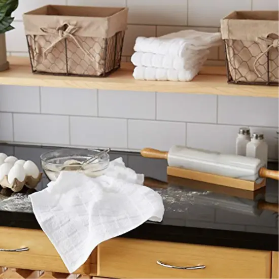 DII PE-Coated Cotton Polyester Laundry Hamper Lattice Stone Round 13.5x13.5x20 {5}