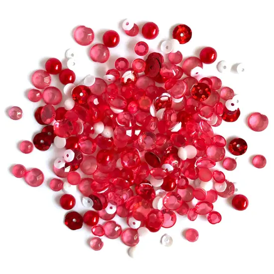 Buttons Galore Sparkletz&reg; Embellishments Bundle Iridescent Diamonds, Half Pearls, Sequins & Seed Beads- Christmas 50 Grams {4}