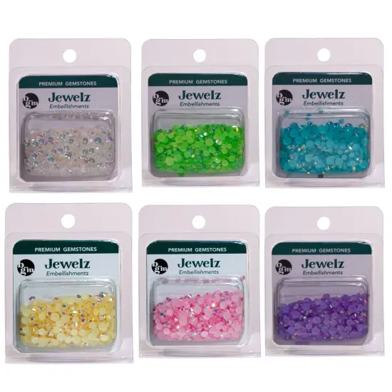 Buttons Galore and More Flat Back Jewelz Bundle in Gemstone Iridescent Colors - Over 4000 Gems {1}