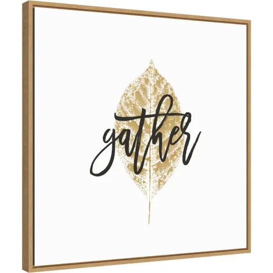 Harvest Sentiments V by Moira Hershey 22-in. W x 22-in. H. Canvas Wall Art Print Framed in Natural {1}