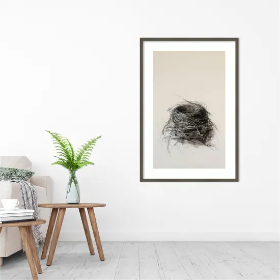 Fledged Nest by Kris Ekstrand Wood Framed Wall Art Print 28 in. W x 41 in. H {4}
