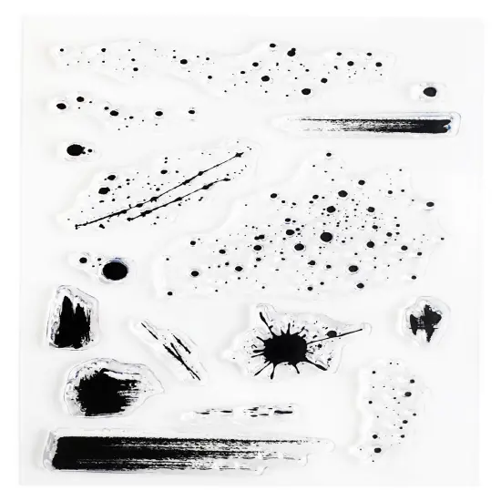 Splatter and Brush Strokes, Clear Stamps 4x6 inch by Wintertime Crafts {1}