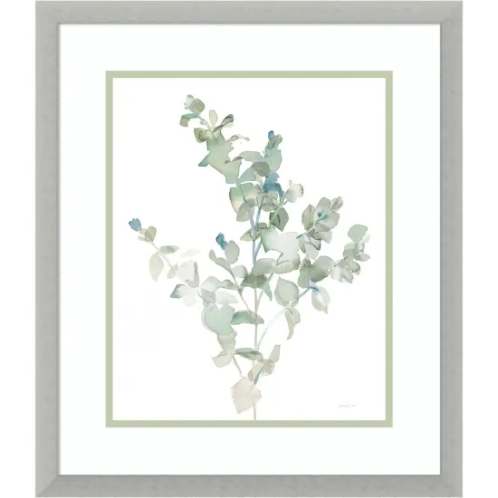 Eucalyptus II Cool by Danhui Nai Wood Framed Wall Art Print 19 in. W x 22 in. H {1}
