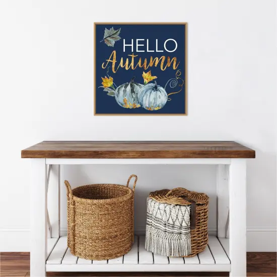 Harvest II by Melissa W 22-in. W x 22-in. H. Canvas Wall Art Print Framed in Natural {5}