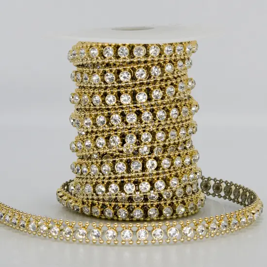 5 yards of Shyda 3/8" Rhinestone Trim White {3}