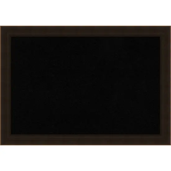 Black Cork Board (20 in. x 14 in.), Espresso Brown Wood Frame - Bulletin Board, Organization Board, Pin Board {1}