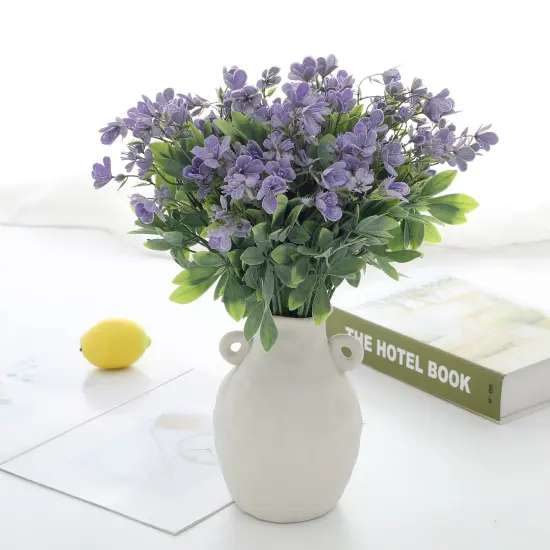 Grand Verde Wildflowers Artificial Flowers Real Touch Bouquets Faux Ranunculus Bulk Greenery, 10pcs Lilac-Purple {4}