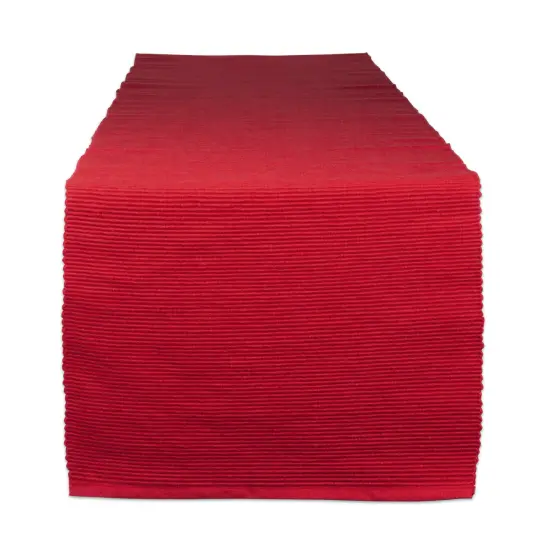 DII Tango Red Ribbed Table Runner 13x72 {1}