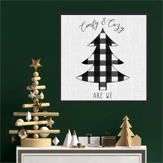 Winter Wonder II by Hartworks Studio 22-in. W x 22-in. H. Canvas Wall Art Print Framed in Black {4}