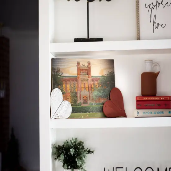 Rustic Farmhouse 6 in. Reclaimed Wood Heart White {4}