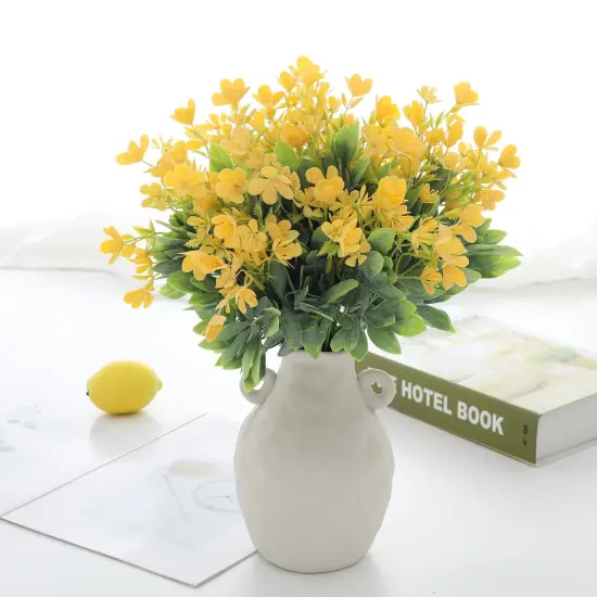 Grand Verde Wildflowers Artificial Flowers Real Touch Bouquets Faux Ranunculus Bulk Greenery, 10pcs Yellow {4}