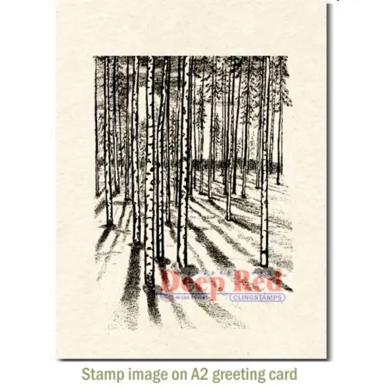 Deep Red Stamps Moonlit Forest Rubber Stamp 3 x 4.1 inches {3}
