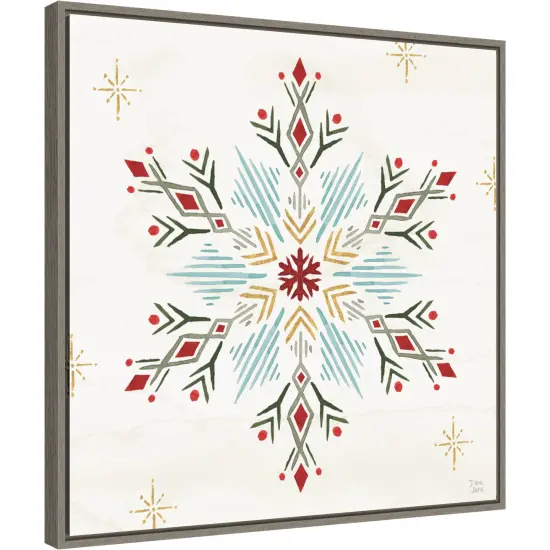 Winter Moment XII by Dina June 22-in. W x 22-in. H. Canvas Wall Art Print Framed in Grey {1}