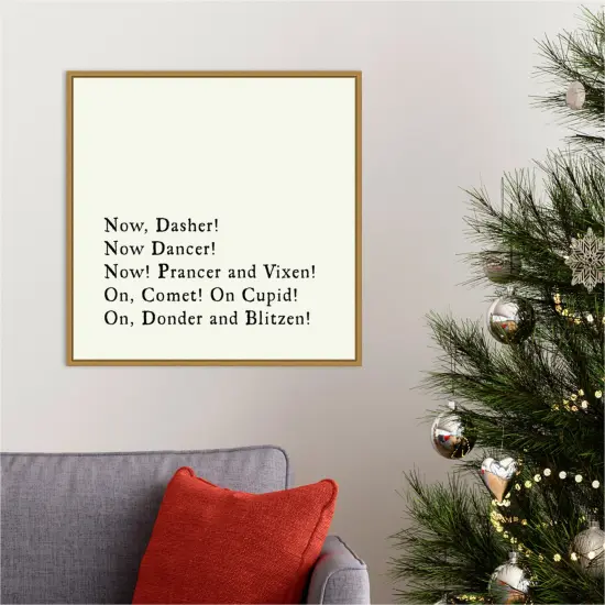 Dash Away All by Amanti Art Portfolio 22-in. W x 22-in. H. Canvas Wall Art Print Framed in Gold {5}