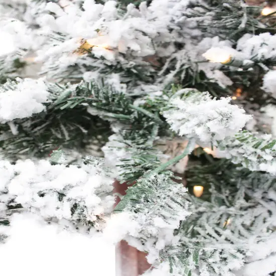 Perfect Holiday Pre-lit Natural Alpine Tree With Square Metal Base {3}