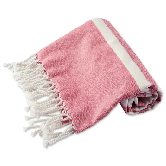 DII Coral 1 Inch Stripe Fouta Towel {2}