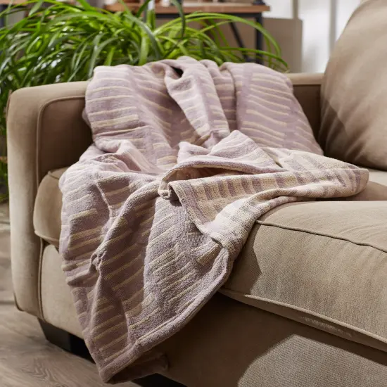 DII Gray Dobby Stripe Hand-Loomed Rug2x3 Ft {2}