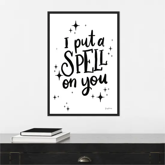 Sophisticated Spooky III BW by Becky Thorns 16-in. W x 23-in. H. Canvas Wall Art Print Framed in Black {4}